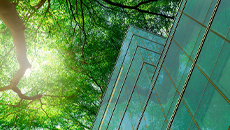 LEED banner image glass house with nature, 230p
